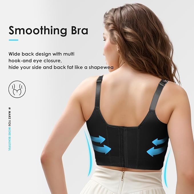 Push-Up Back Smoothing Bra - Black