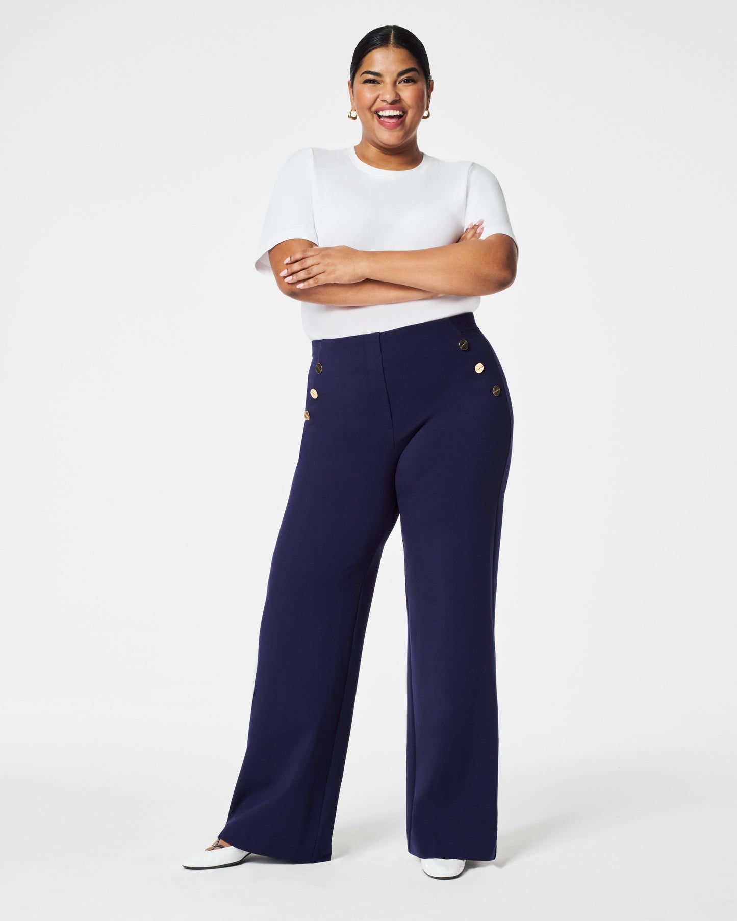 The Perfect Pant, Button Wide Leg