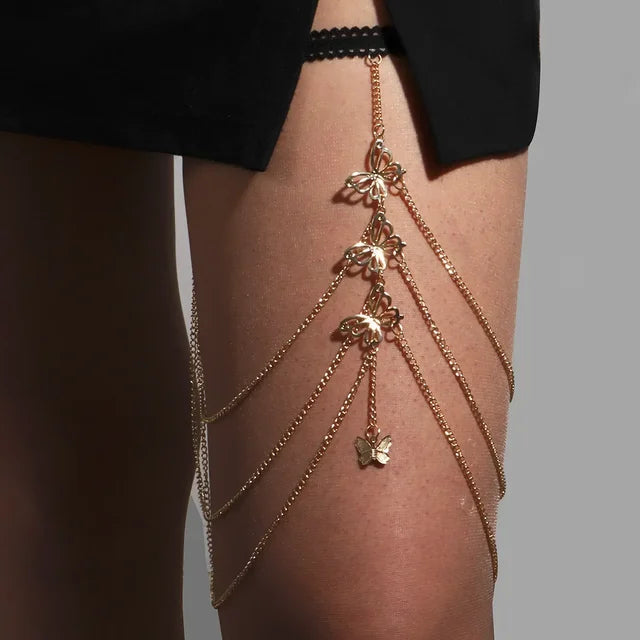 Leg Thigh Harness Chains