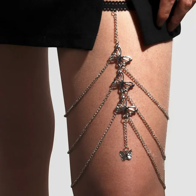 Leg Thigh Harness Chains