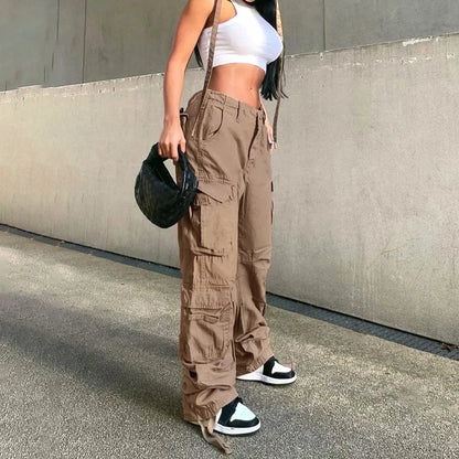 High Waist Adjustable Cargo Pants