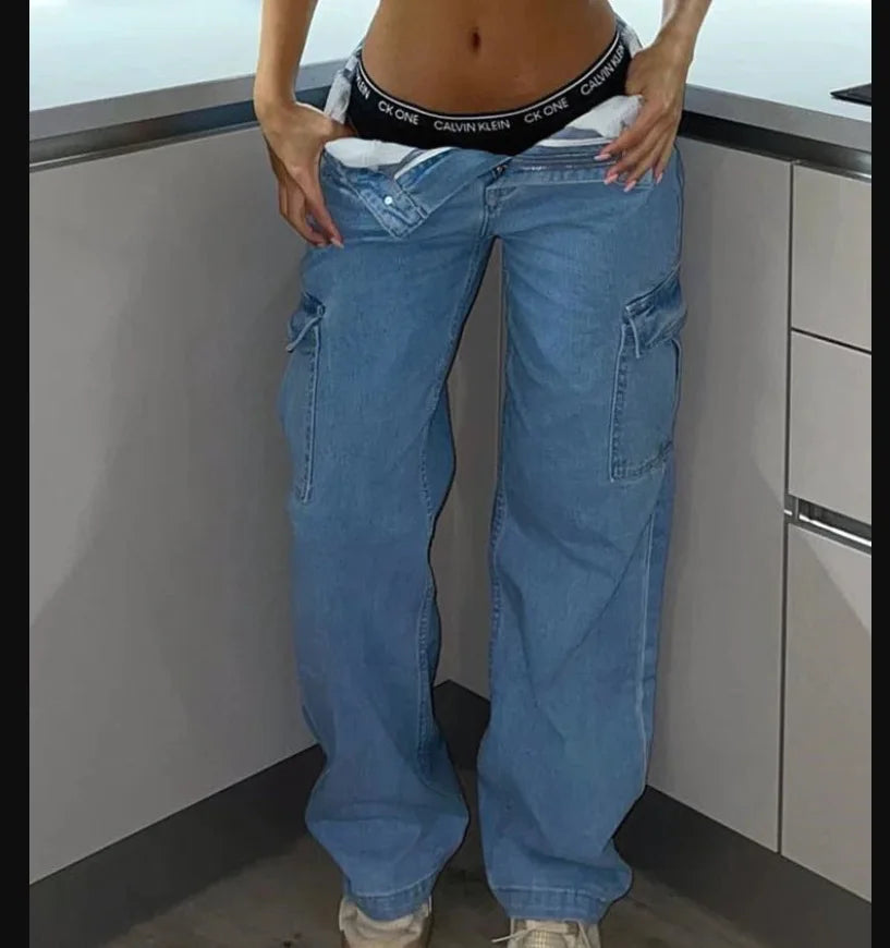 High Waist Adjustable Cargo Pants