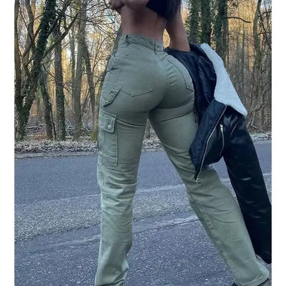 High Waist Adjustable Cargo Pants