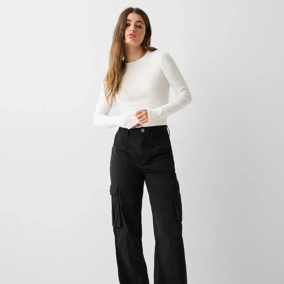 High Waist Adjustable Cargo Pants