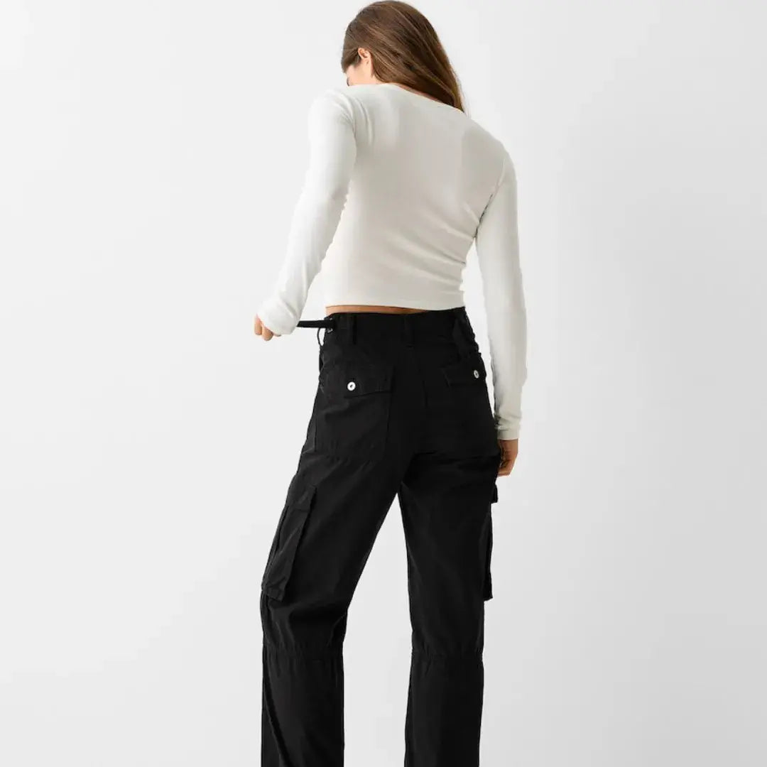 High Waist Adjustable Cargo Pants